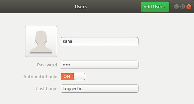 Add user dialog