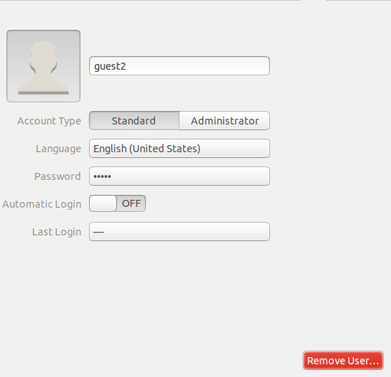 Delete Ubuntu user trough GUI