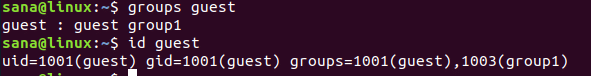 View group information