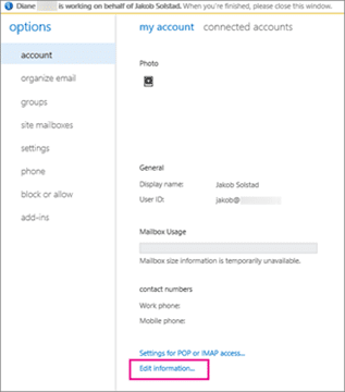 Choose Edit information.