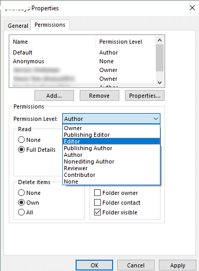 calendar permissions powershell