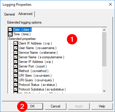 image_tooltip Checking advanced options