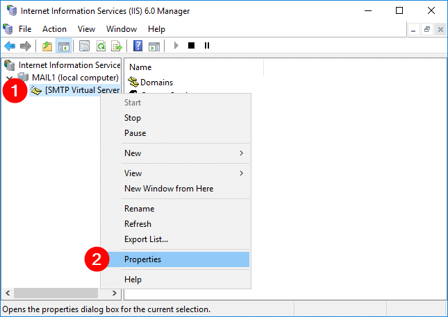 image_tooltip Checking SMTP Virtual Server properties