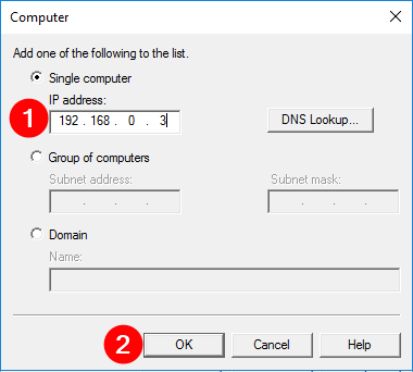 Restricting relay to only a single IP