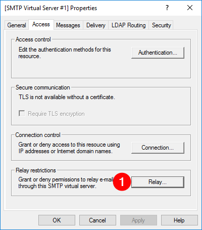 image_tooltip Relay button on Access tab
