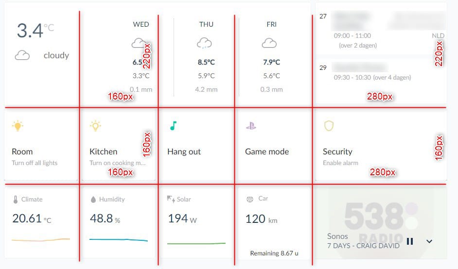 dashboard grid