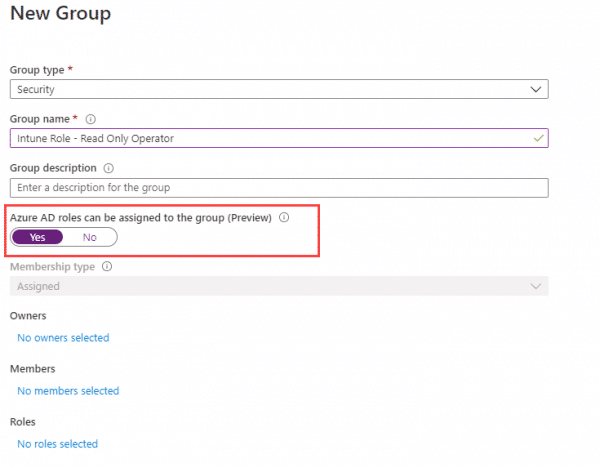 Role Assignable Group