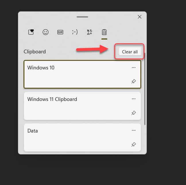 Clear Windows 11 Clipboard Data