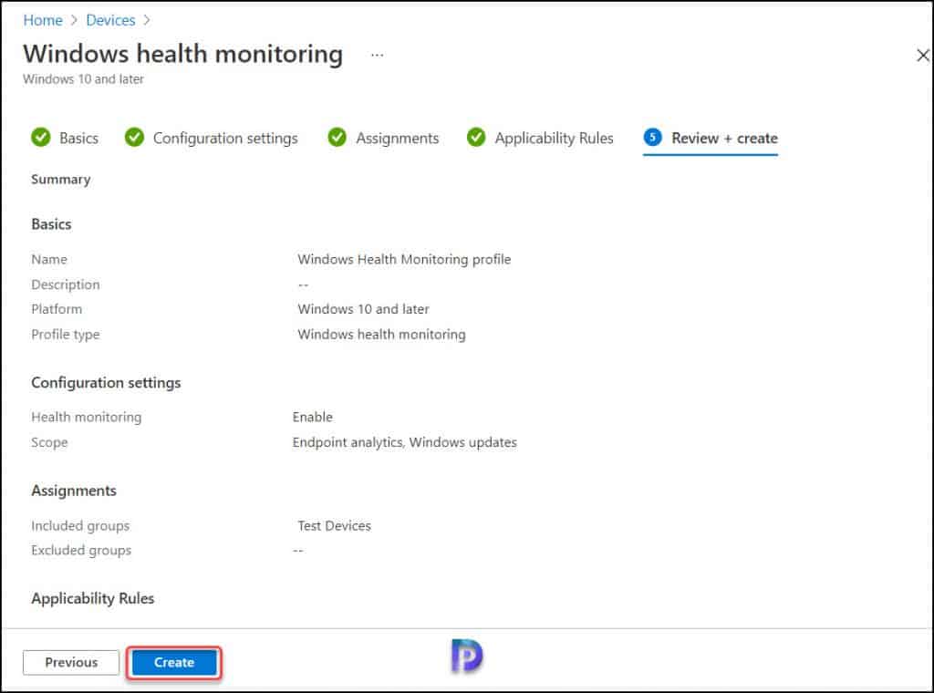 How To Create Windows Health Monitoring Profile in Intune 7 Create Windows Health Monitoring Profile in Intune