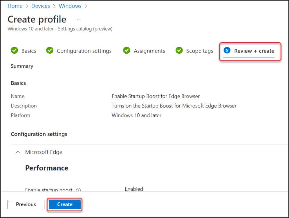 Enable Startup Boost for Microsoft Edge using Intune MEM 9 Enable Startup Boost for Microsoft Edge using Intune