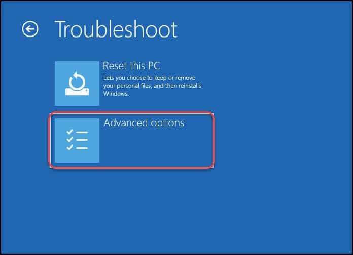 Windows 11 Safe Mode | Select Advanced Options