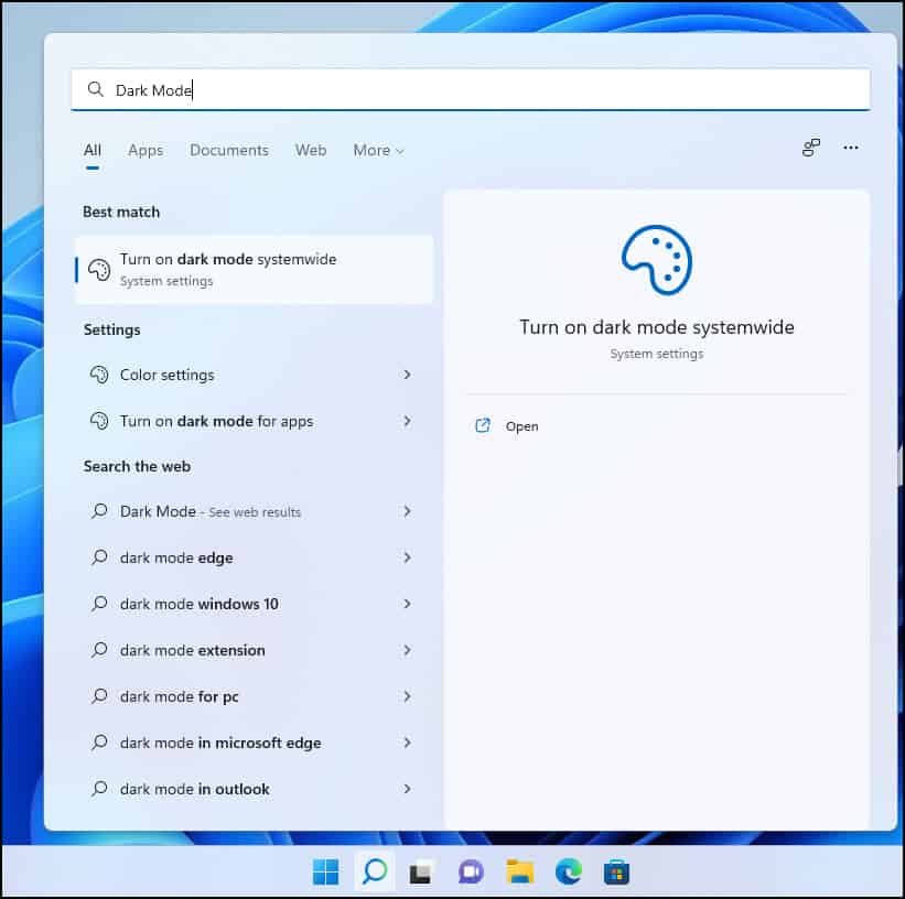 How To Enable Dark Mode in Windows 11 1 Turn on dark mode systemwide