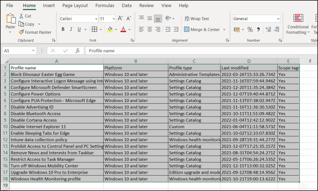 How to Export Intune Device Configuration Profiles Easily 3 Export Intune Device Configuration Profiles