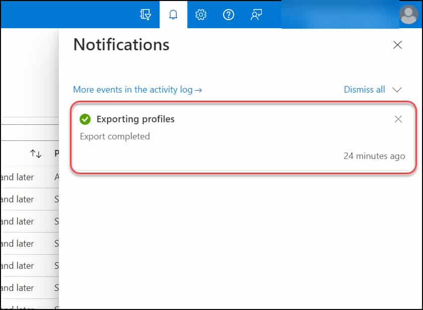 Export Device Configuration Profiles