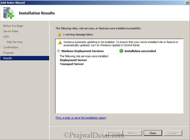 Installing And Configuring Windows Deployment Services Snap 3