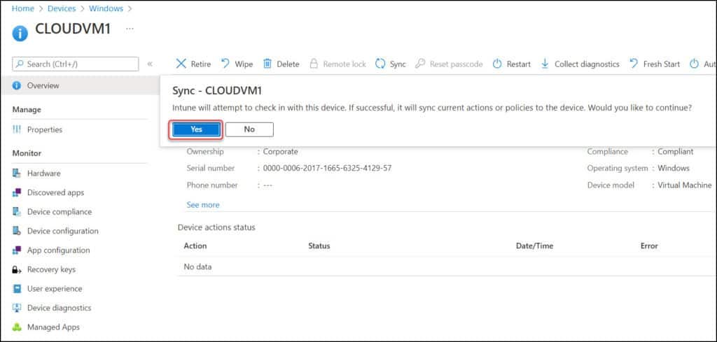 4 Ways to Manually Sync Intune Policies on Windows Devices 5 Sync Device from Intune Console