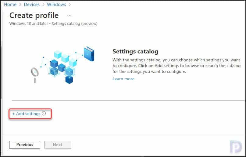 Intune Settings Catalog | Add Settings