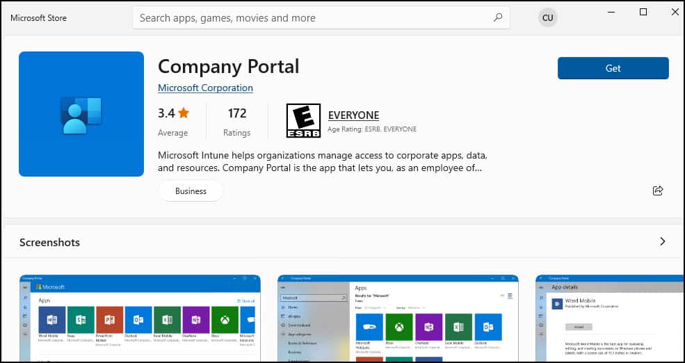 Reinstall Company Portal App