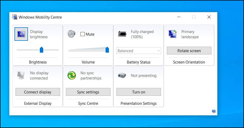 Turn Off Windows Mobility Center using Intune or GPO 1 Windows Mobility Center