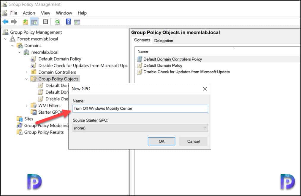 GPO to Disable Windows Mobility Center using GPO