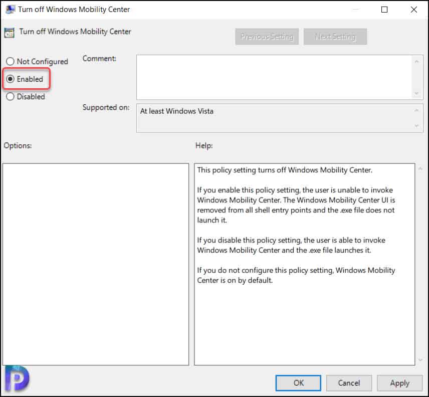 Turn Off Windows Mobility Center using Intune or GPO 16 Turn Off Windows Mobility Center using GPO