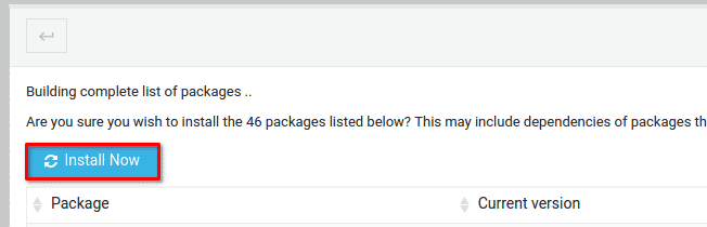 Confirming package updates