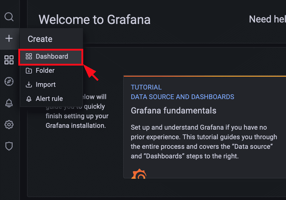 Navigating to Grafana Dashboard