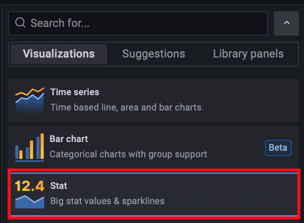 Setting Stat Visualization 