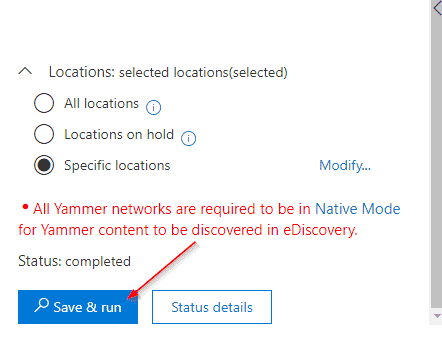 Specifying the search conditions