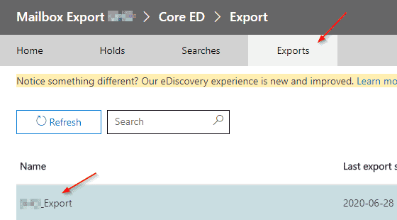 Listing the placed export orders