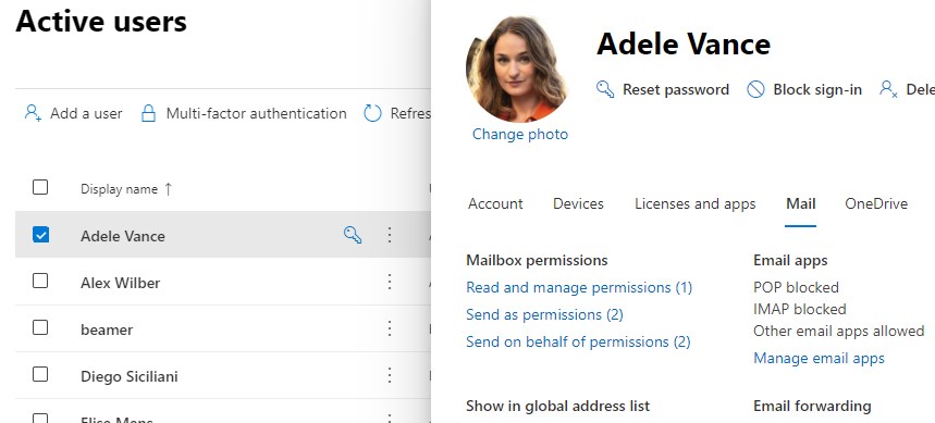 Office 365 admin center