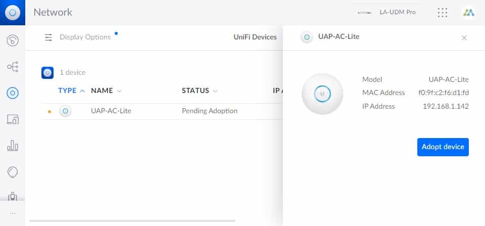 Adopt unifi access point