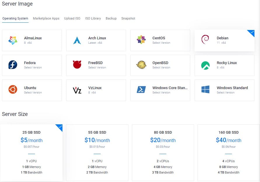 Vultr debian