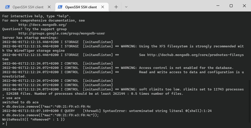 unifi server reject solution