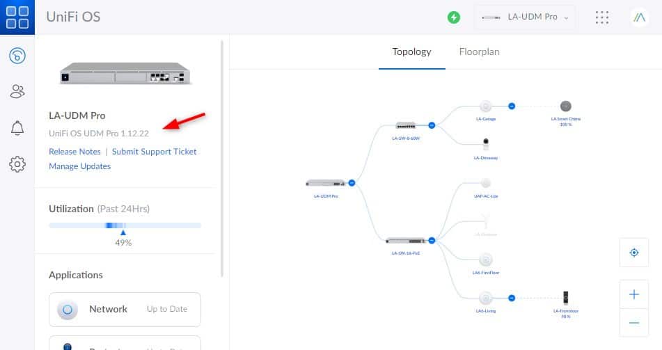 Unifi console version