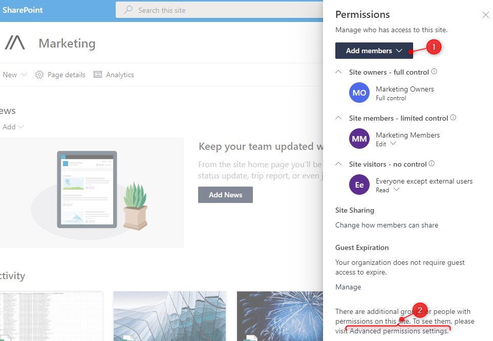 advanced permission settings