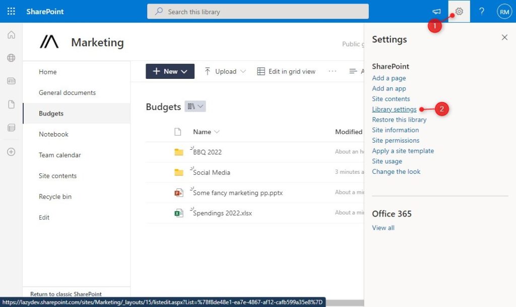 document library permissions sharepoint