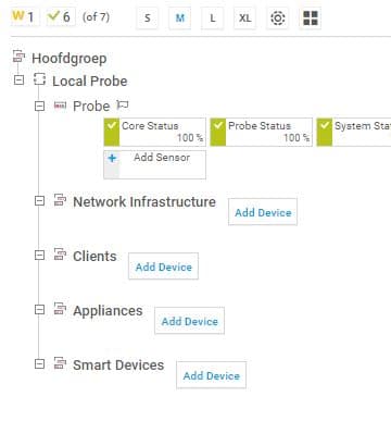 PRTG Home Network Device Structure