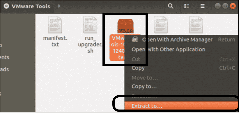 Extracting VMwareTool-10.3.10-12406962.tar.gz
