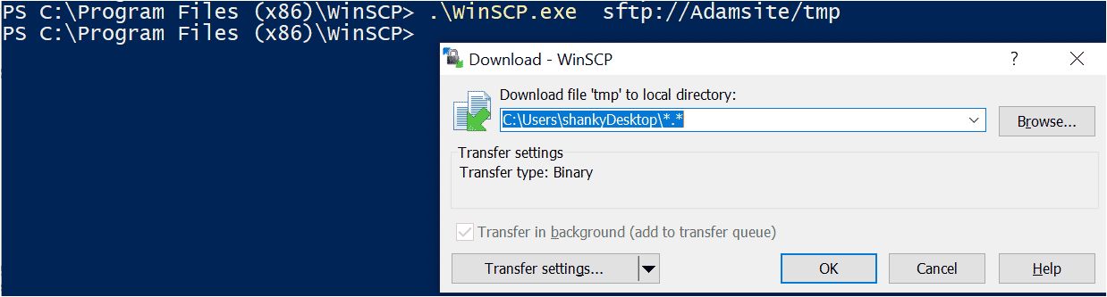 Downloading Files using a Site