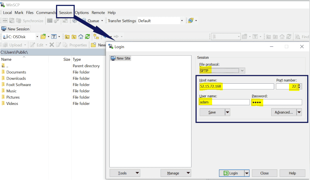 Connection attributes