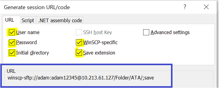 Generate Session URL/Code.