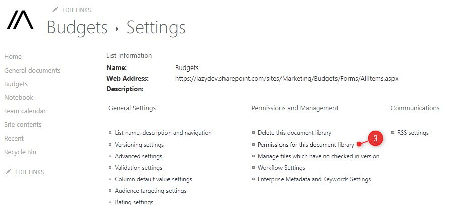 permission settings
