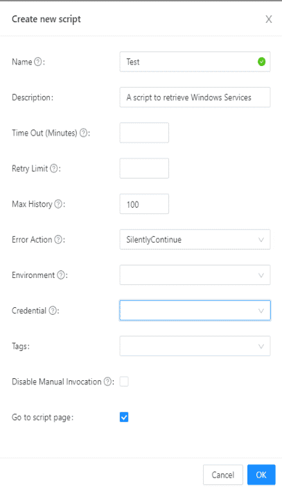 invoking the script manually