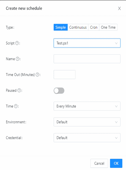 Scheduling a script in PowerShell Universal