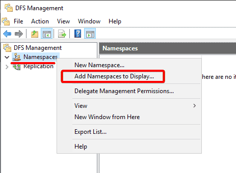 Adding namespaces to display
