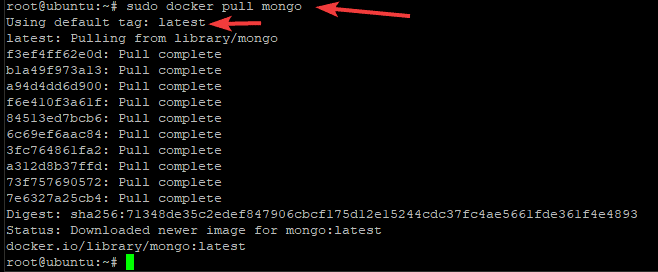 Pulling mongo image