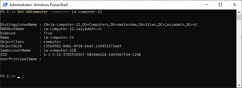 Get-ADComputer
