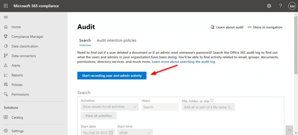 Enable Unified Audit Log