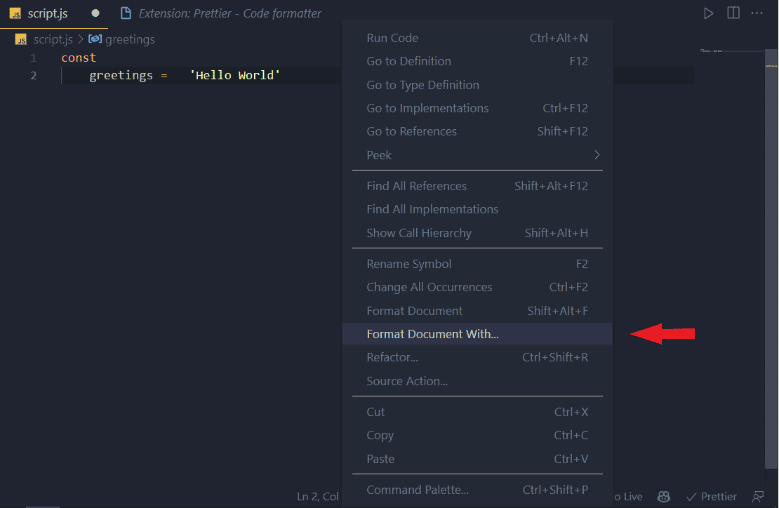 Accessing Code Formatters